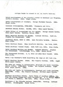HF507 closet list p.1-Winterthur Library Revealed